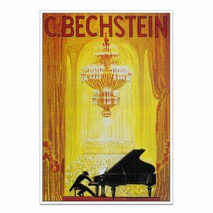BECHSTEIN PIANO Classical Vintage Advertisement Reprint 13"by19" Poster Print